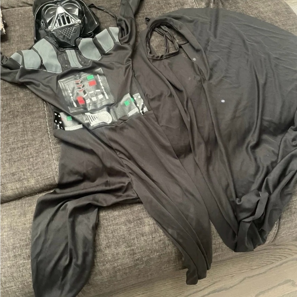 Rubie's Star Wars Child's Darth Vader Costume Halloween Disney Black Small Used